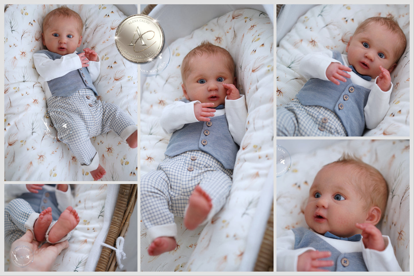 One-of-a-kind artist doll - not a toy. Baby Mariana - Prototype - sculpt by Mayra Garza, Artist: Alexa Calvo