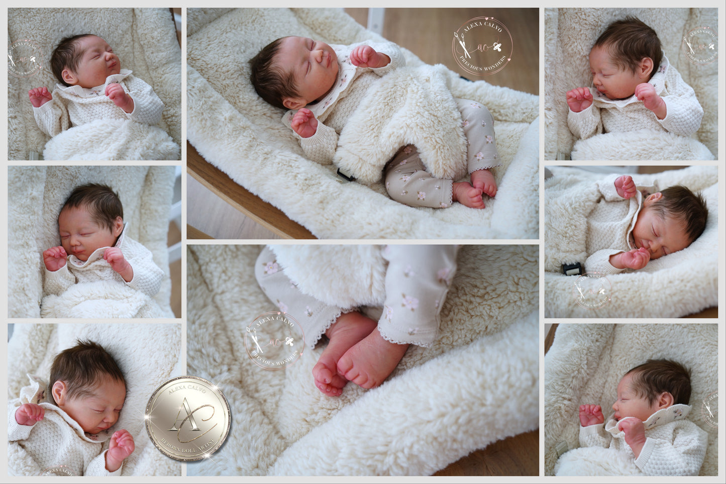 One-of-a-kind artist doll - not a toy. Baby Bubble - Prototype - sculpt by Paqui Galan, Artist: Alexa Calvo