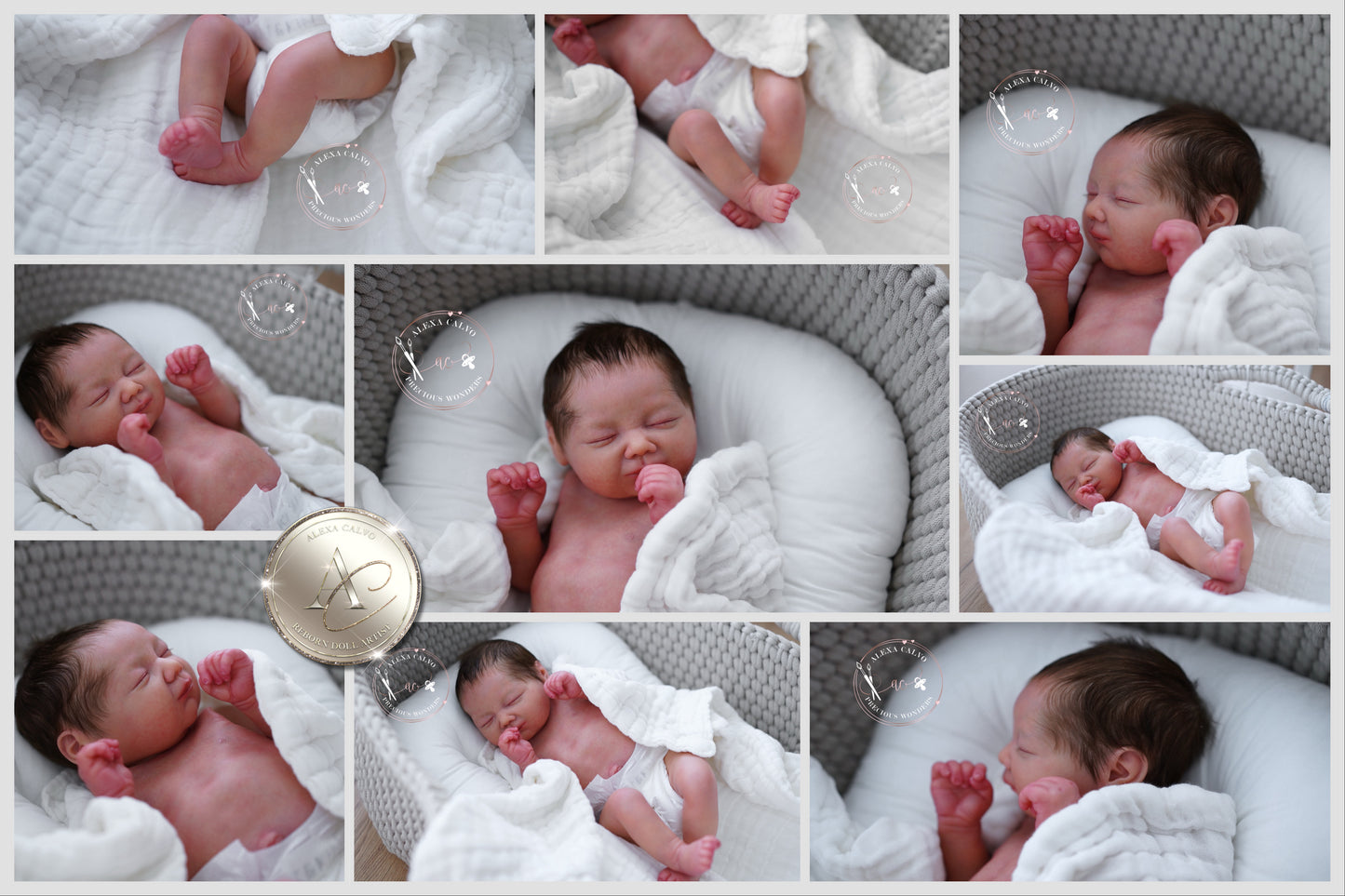 One-of-a-kind artist doll - not a toy. Baby Bubble - Prototype - sculpt by Paqui Galan, Artist: Alexa Calvo