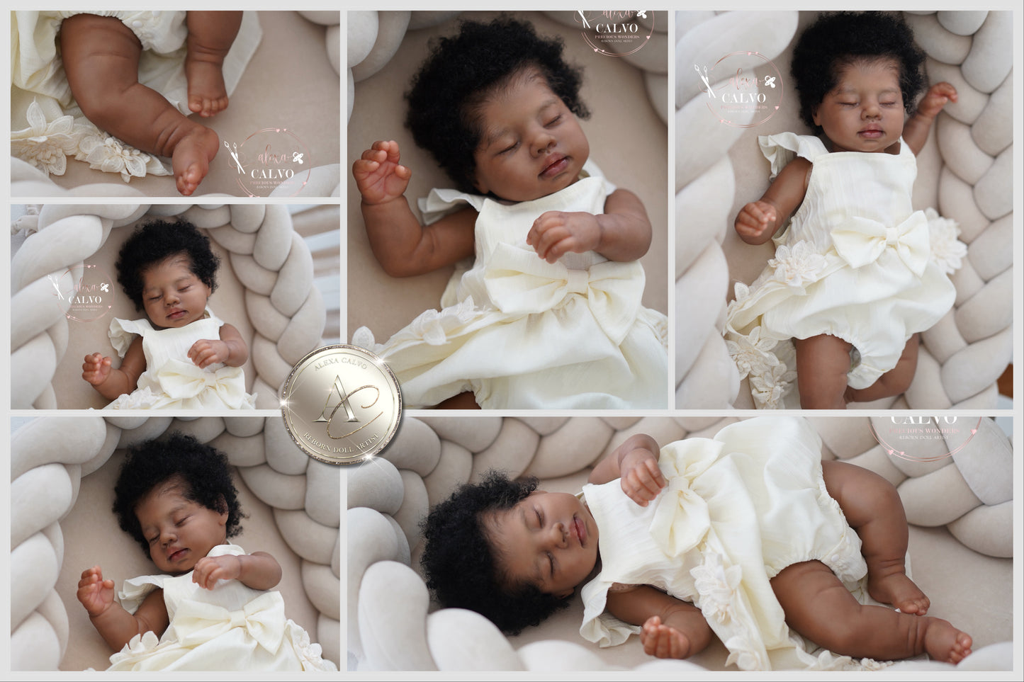 One-of-a-kind artist doll - not a toy.  Baby Catania - Prototype - sculpt by Teresa De Castro, Artist: Alexa Calvo