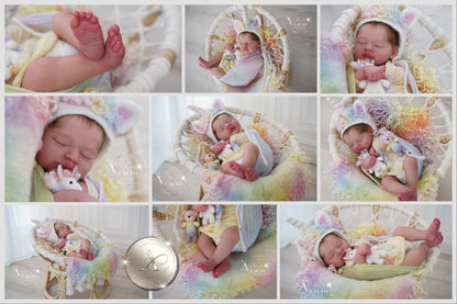 One-of-a-kind artist doll - not a toy. Baby Blessings - Prototype - sculpt by Lorraine Yophi, Artist: Alexa Calvo