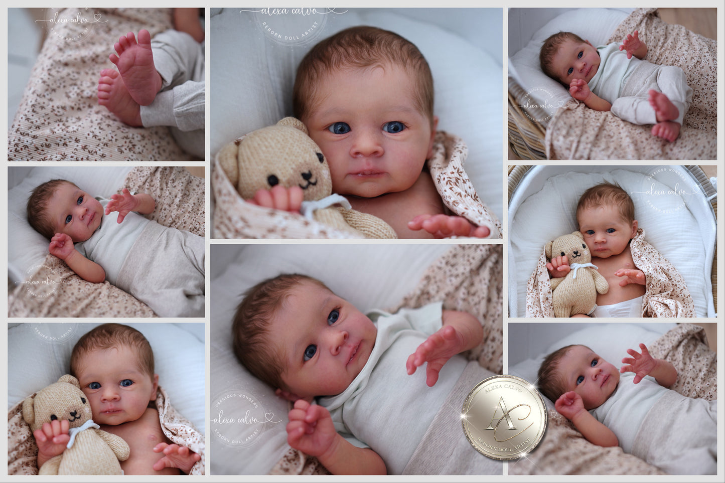 One-of-a-kind artist doll - not a toy. Baby Vian - Prototype - sculpt by Olga Auer, Reborn artist: Alexa