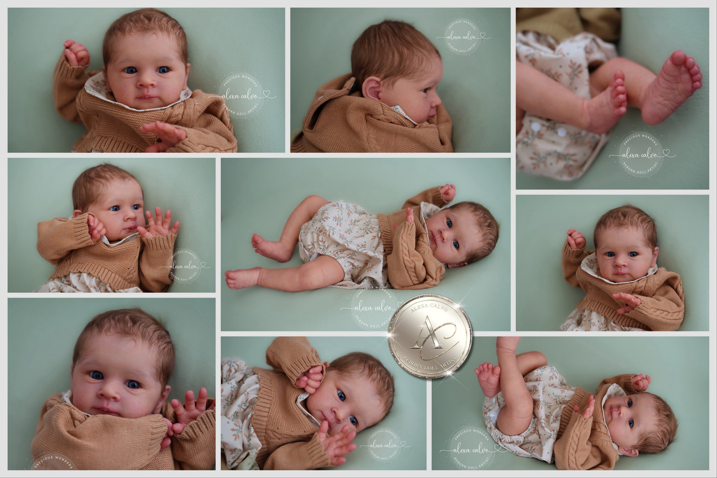 One-of-a-kind artist doll - not a toy. Baby Vian - Prototype - sculpt by Olga Auer, Reborn artist: Alexa